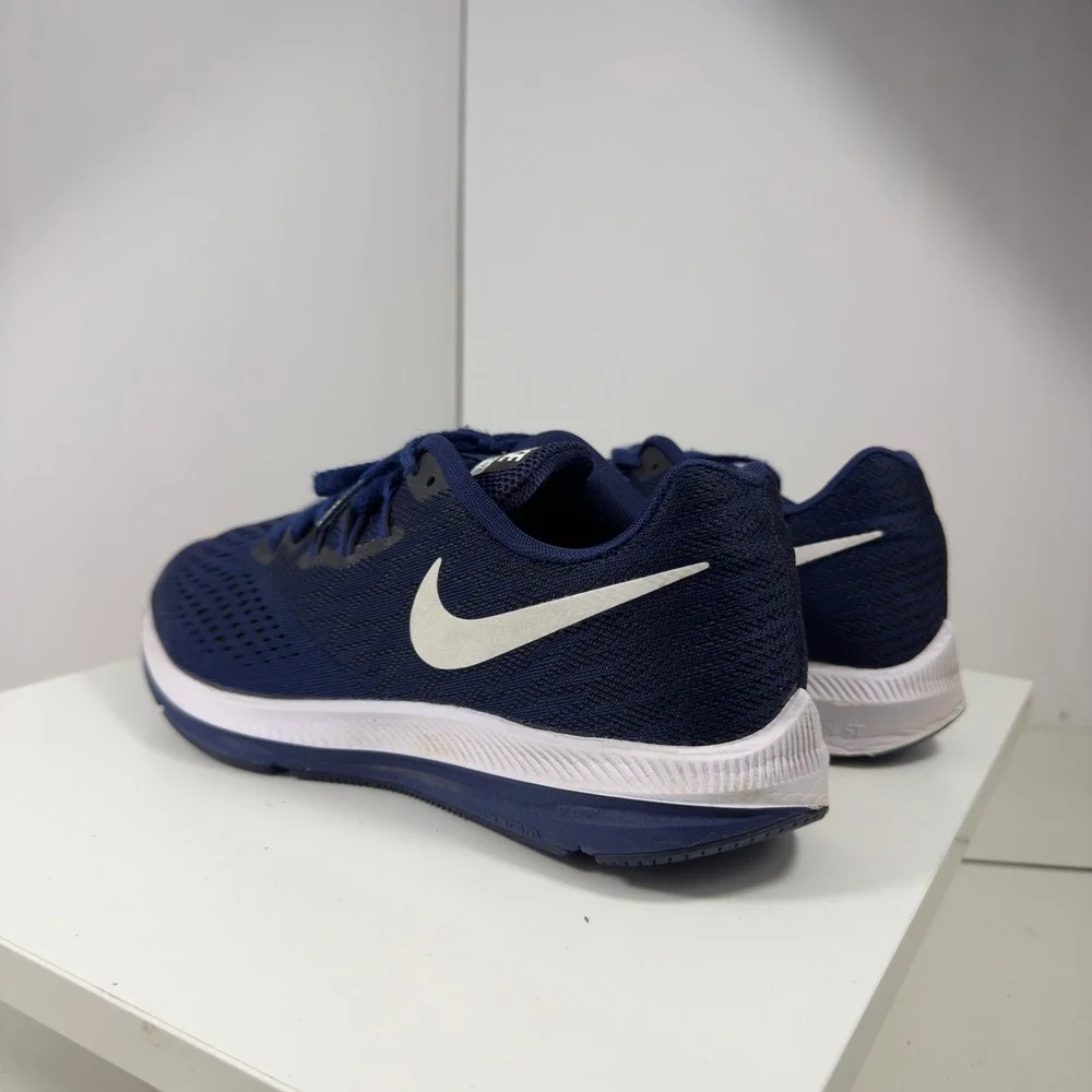 Nike Zoom Winflo 4 Men Size 8.5 Obsidian Navy Blue Running Shoes 898466-400